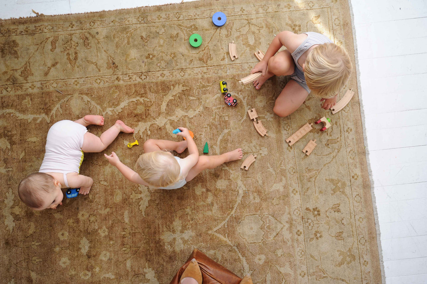 Baby Boy 2pc White Sleeveless Onesie Set