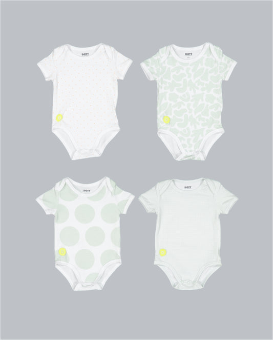Baby Boy Short Sleeve 4pc Onesie Set